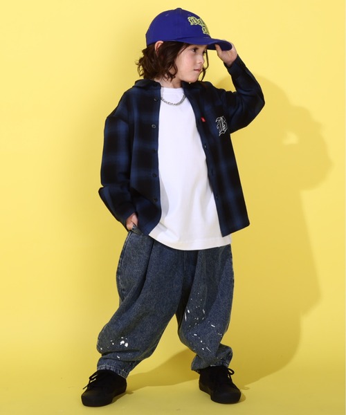 BABYDOLL（ベビードール）の「親子お揃い チェック 長袖シャツ 0271K（シャツ/ブラウス・キッズ・ネイビー・130cm/140cm/150cm/100cm/110cm/120cm）」の6枚目の写真