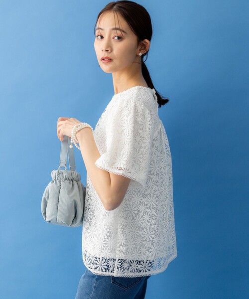 フラワーレース ブラウス（Tシャツ/カットソー）｜組曲