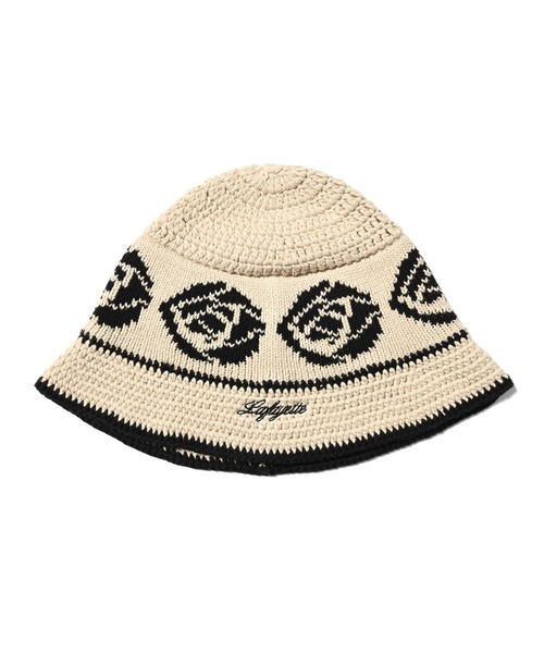 LFYT（エルエフワイティー）の「LFYT ラファイエット【Lafayette】- ロゴ ストリート アウトドア オーバー アメリカ オリジナル バケハ バケットハット【ROSE KNIT BUCKET HAT LS251405】（ハット・メンズ・ネイビー/ナチュラル/ブラック・ONE SIZE）」の2枚目の写真