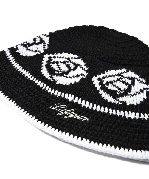 LFYT（エルエフワイティー）の「LFYT ラファイエット【Lafayette】- ロゴ ストリート アウトドア オーバー アメリカ オリジナル バケハ バケットハット【ROSE KNIT BUCKET HAT LS251405】（ハット・メンズ・ネイビー/ナチュラル/ブラック・ONE SIZE）」の5枚目の写真
