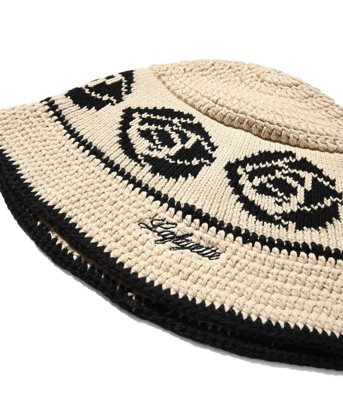 LFYT（エルエフワイティー）の「LFYT ラファイエット【Lafayette】- ロゴ ストリート アウトドア オーバー アメリカ オリジナル バケハ バケットハット【ROSE KNIT BUCKET HAT LS251405】（ハット・メンズ・ネイビー/ナチュラル/ブラック・ONE SIZE）」の7枚目の写真