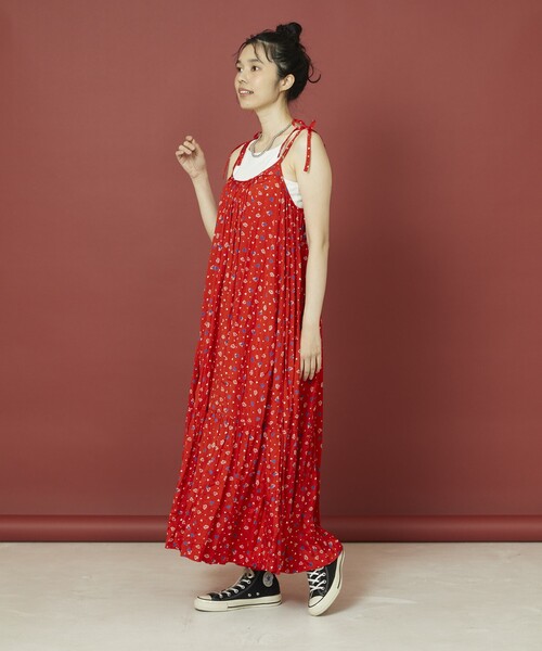 Freada(フリーダ)の「Freada/フリーダ レーヨンプリントキャミドレス(ワンピース・レディース・ブラック/レッド・フリ-)」の21枚目の写真