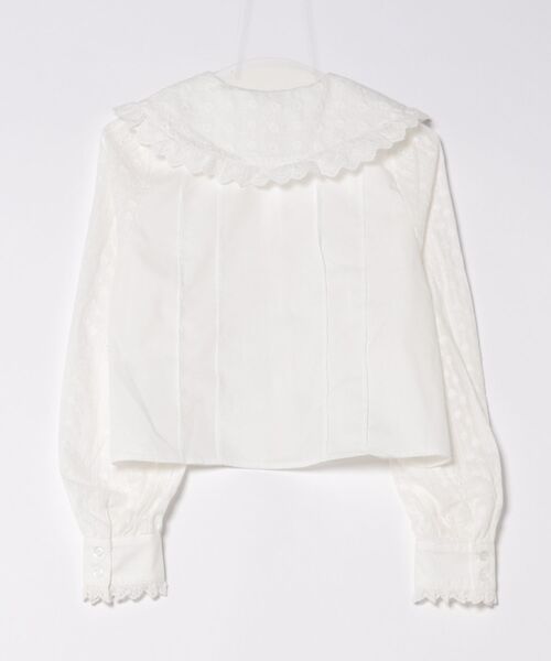 TINA：JOJUN（ティーナジョジュン）の「ビッグカラー ドッキングブラウス TINA：JOJUN（シャツ/ブラウス・レディース・ライトイエロー/ホワイト・M）」の19枚目の写真