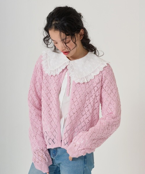 TINA：JOJUN（ティーナジョジュン）の「ビッグカラー ドッキングブラウス TINA：JOJUN（シャツ/ブラウス・レディース・ライトイエロー/ホワイト・M）」の3枚目の写真