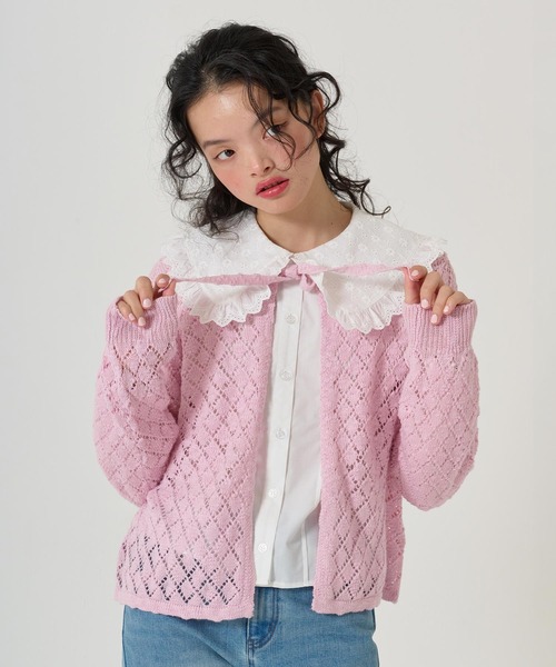 TINA：JOJUN（ティーナジョジュン）の「ビッグカラー ドッキングブラウス TINA：JOJUN（シャツ/ブラウス・レディース・ライトイエロー/ホワイト・M）」の4枚目の写真