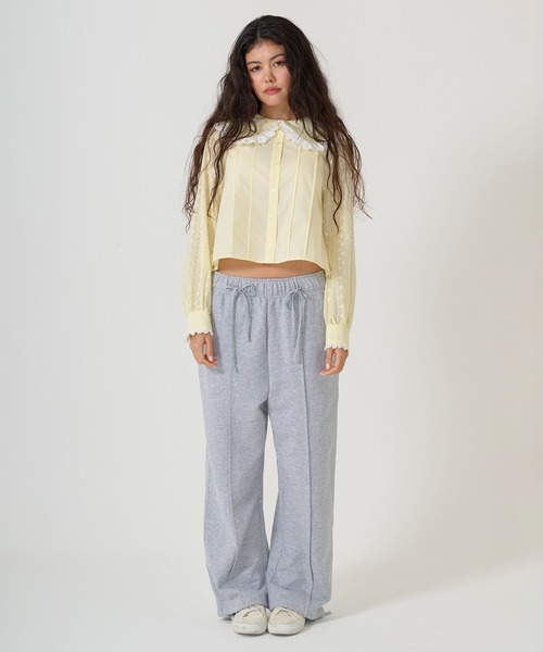 TINA：JOJUN（ティーナジョジュン）の「ビッグカラー ドッキングブラウス TINA：JOJUN（シャツ/ブラウス・レディース・ライトイエロー/ホワイト・M）」の16枚目の写真