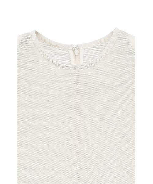 CLANE/クラネ/SHEER VELOUR POWER SHOULDER TOPS（Tシャツ