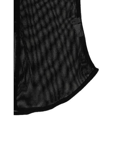 CLANE/クラネ/SHEER VELOUR POWER SHOULDER TOPS（Tシャツ