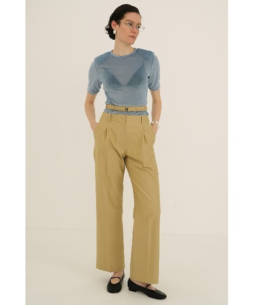 トップス CLANE SHEER VELOUR POWER SHOULDER TOPS SHEER VELOUR POWER SHOULDER TOPS｜TOPS(トップス)｜CLANE