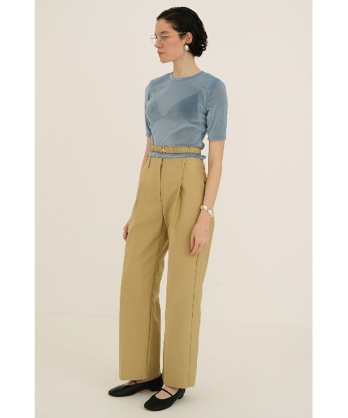 クラネ　SHEER VELOUR POWER SHOULDER TOPS SHEER VELOUR POWER SHOULDER TOPS｜TOPS(トップス)｜CLANE