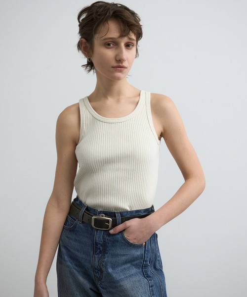 CREDONA（クレドナ）の「WIDE BEETLE DENIM PANTS/ワイドビートルデニムパンツ（デニムパンツ・レディース・ブルー/アイボリー・0/1/2）」の4枚目の写真