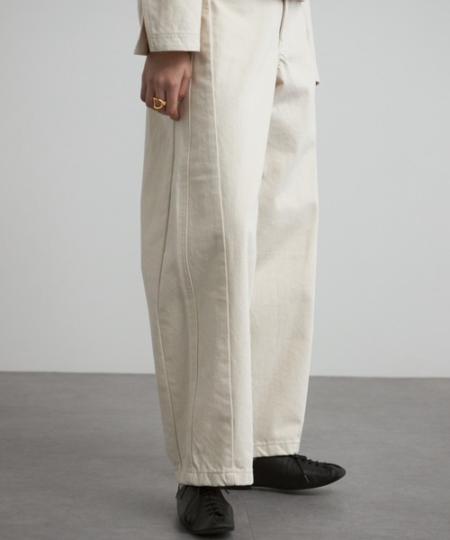 CREDONA（クレドナ）の「WIDE BEETLE DENIM PANTS/ワイドビートルデニムパンツ（デニムパンツ・レディース・ブルー/アイボリー・0/1/2）」の17枚目の写真