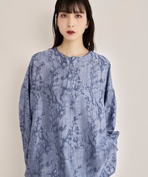 Nora Lily（ノラリリー）の「【Nora Lily】Flower Henry Neck Big L/S PO Shirt（シャツ/ブラウス）」