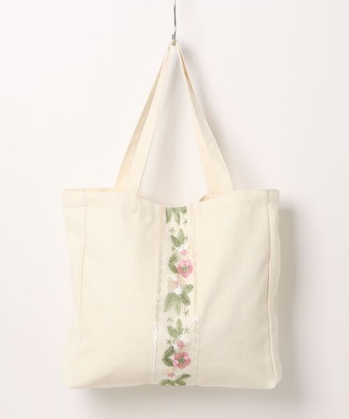 VIBGYOR（ヴィブジョー）の「Liaa/チュールフラワーバッグ A18095（トートバッグ・レディース・ブラック/ホワイト/その他1/その他2/その他3・FREE）」の14枚目の写真