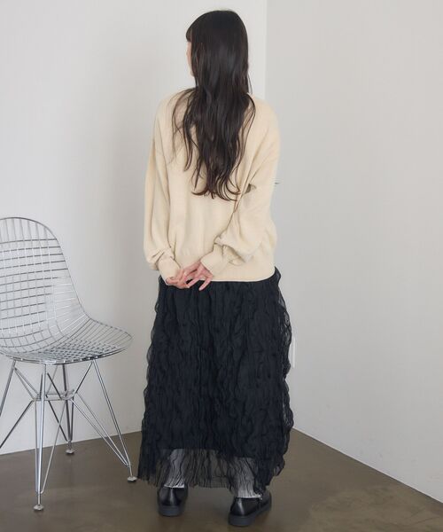 RETRO GIRL(レトロガール)の「サンドウォッシュ加工NT(ニット/セーター・レディース・ブルー/ブラック/ナチュラル・FREE)」の9枚目の写真