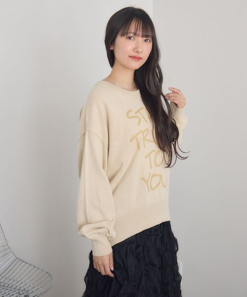 RETRO GIRL(レトロガール)の「サンドウォッシュ加工NT(ニット/セーター・レディース・ブルー/ブラック/ナチュラル・FREE)」の7枚目の写真