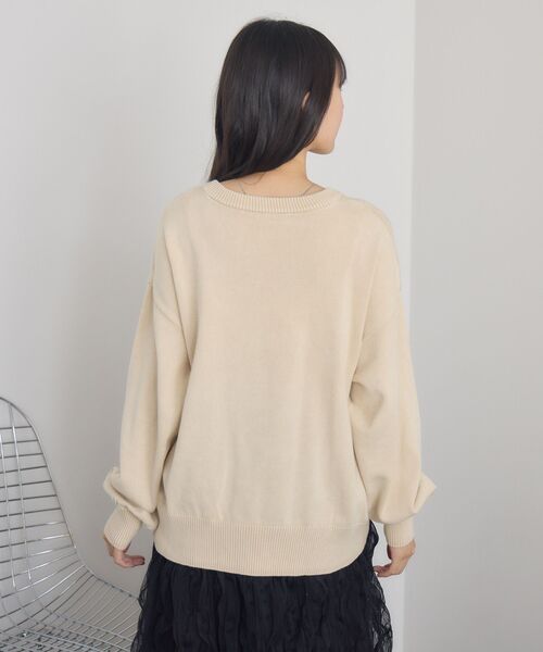 RETRO GIRL(レトロガール)の「サンドウォッシュ加工NT(ニット/セーター・レディース・ブルー/ブラック/ナチュラル・FREE)」の5枚目の写真