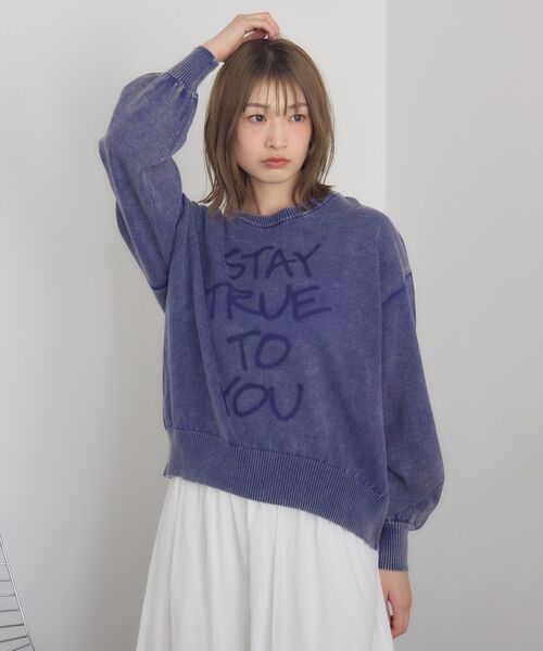 RETRO GIRL(レトロガール)の「サンドウォッシュ加工NT(ニット/セーター・レディース・ブルー/ブラック/ナチュラル・FREE)」の20枚目の写真