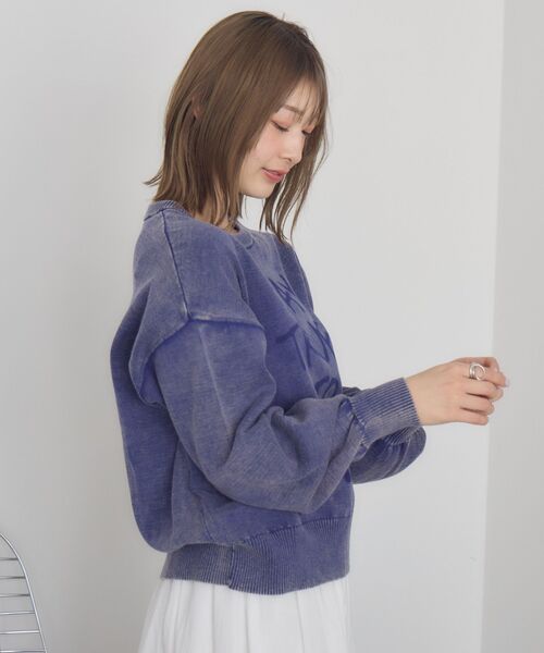 RETRO GIRL(レトロガール)の「サンドウォッシュ加工NT(ニット/セーター・レディース・ブルー/ブラック/ナチュラル・FREE)」の19枚目の写真
