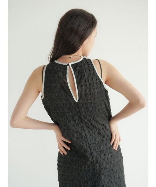 FIKA.(フィーカ)の「Sheer Check american sleeve onepice(ワンピース・レディース・ブルー系その他/ブラック・MEDIUM)」の13枚目の写真