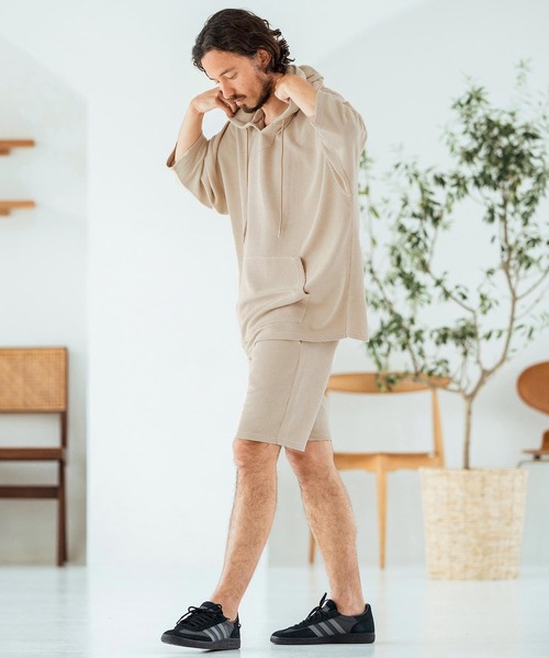 Magine(マージン)の「mpa3761-Textured Knit-Like Fabric Skipper Design Hoodie パーカー(パーカー・メンズ・ブラック/グレー/ベージュ・44/46/48)」の22枚目の写真