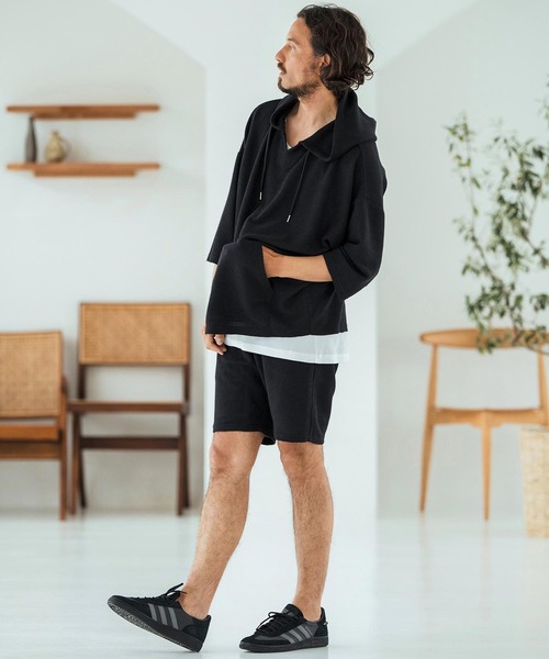 Magine(マージン)の「mpa3761-Textured Knit-Like Fabric Skipper Design Hoodie パーカー(パーカー・メンズ・ブラック/グレー/ベージュ・44/46/48)」の14枚目の写真
