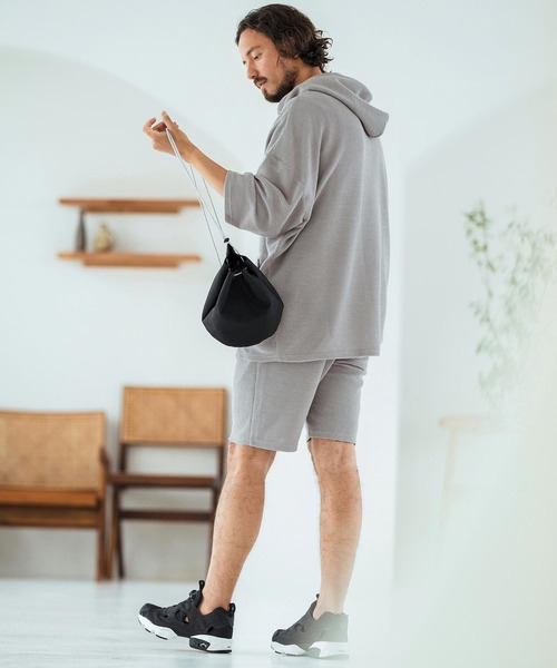Magine(マージン)の「mpa3761-Textured Knit-Like Fabric Skipper Design Hoodie パーカー(パーカー・メンズ・ブラック/グレー/ベージュ・44/46/48)」の6枚目の写真