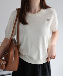 【SET商品】レーススカーフ/バブーシュカ付き 半袖ニットトップス