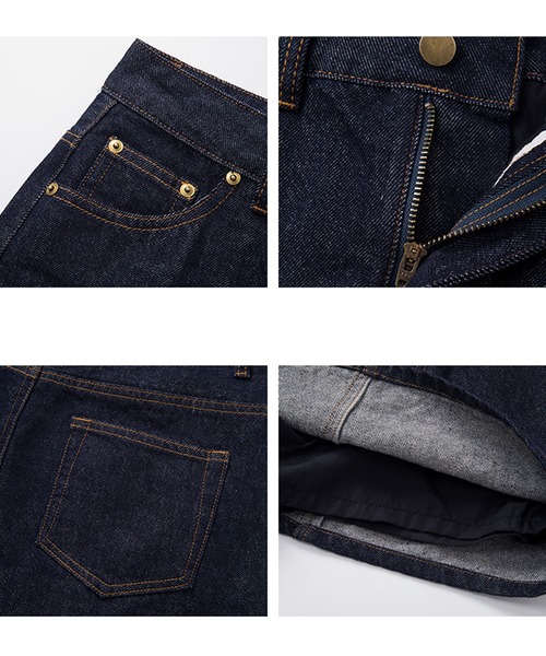 バックベルト付き デニムミニスカート FC25B041【Fano Studios