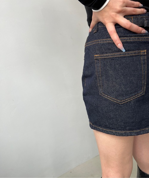 THE BLACK PATCH デニムミニスカート 2025SS】加工デニムミニスカート（デニムスカート）｜FOREVER 21