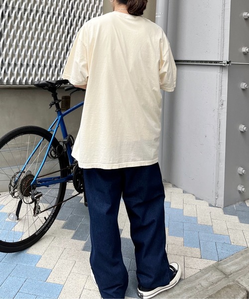MODISH GAZE(モディシュガゼ)の「【MODISH GAZE】BACK TO NATURE ピグメント加工 ビッグシルエットTシャツ(Tシャツ/カットソー・レディース・アイボリー/その他/ネイビー・FREE)」の20枚目の写真