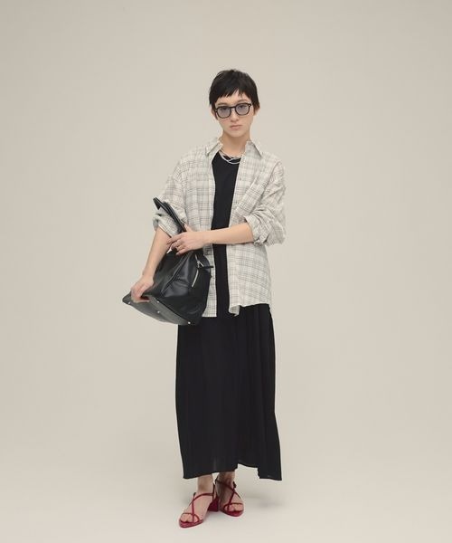 ブラウス シャツ 「eL」Monotone Check Shirt/320280 レディース eL】Monotone Check Shirt/320280（シャツ/ブラウス）｜eL（エル