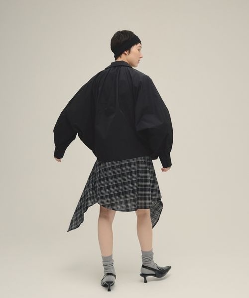 eL】Monotone Check Shirt/320280（シャツ/ブラウス）｜eL（エル