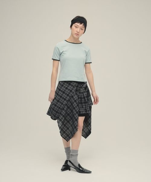 eL(エル)の「【eL】Monotone Check Shirt/320280(シャツ/ブラウス・レディース・オフホワイト/ブラック・FREE)」の6枚目の写真