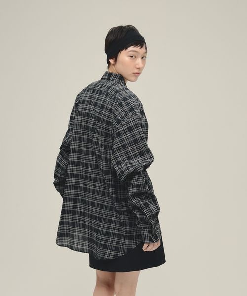 eL(エル)の「【eL】Monotone Check Shirt/320280(シャツ/ブラウス・レディース・オフホワイト/ブラック・FREE)」の22枚目の写真