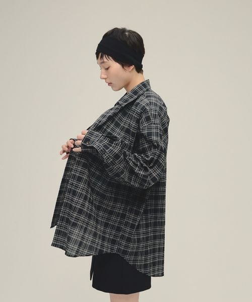 ブラウス シャツ 「eL」Monotone Check Shirt/320280 レディース eL】Monotone Check Shirt/320280（シャツ/ブラウス）｜eL（エル