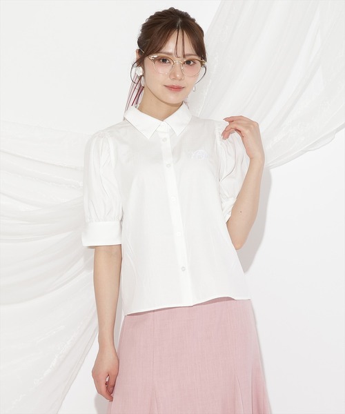WILLSELECTION(ウィルセレクション)の「刺繍ストライプパフブラウス(シャツ/ブラウス・レディース・ブルー系その他/ホワイト系その他/オフホワイト・FREE)」の9枚目の写真