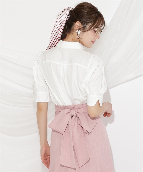 WILLSELECTION(ウィルセレクション)の「刺繍ストライプパフブラウス(シャツ/ブラウス・レディース・ブルー系その他/ホワイト系その他/オフホワイト・FREE)」の7枚目の写真