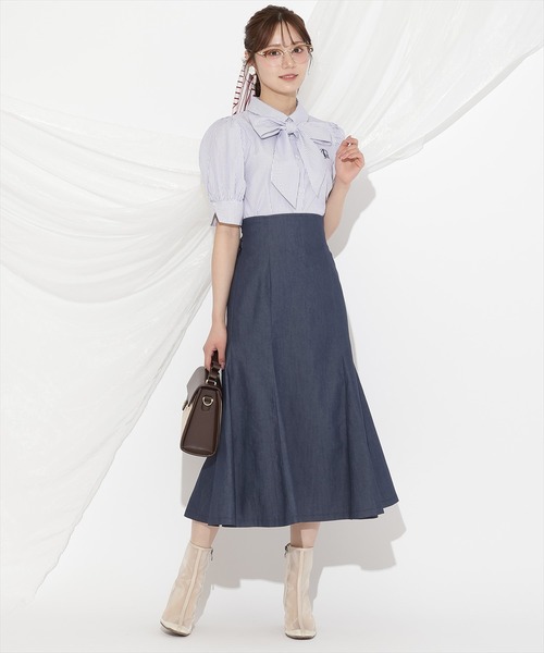 WILLSELECTION(ウィルセレクション)の「刺繍ストライプパフブラウス(シャツ/ブラウス・レディース・ブルー系その他/ホワイト系その他/オフホワイト・FREE)」の20枚目の写真