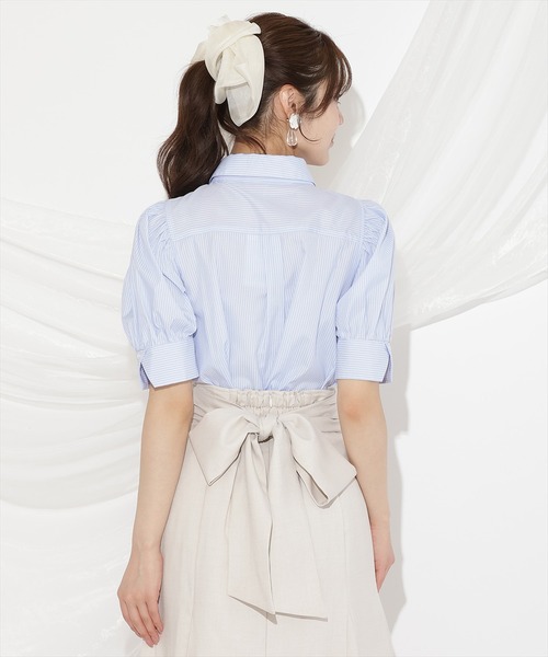 WILLSELECTION(ウィルセレクション)の「刺繍ストライプパフブラウス(シャツ/ブラウス・レディース・ブルー系その他/ホワイト系その他/オフホワイト・FREE)」の14枚目の写真