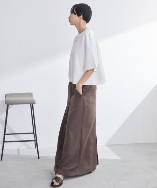 Aunt Marie's(アントマリーズ)の「配色メロークロップドTシャツ(Tシャツ/カットソー・レディース・ネイビー/ホワイト/グレー・FREE)」の21枚目の写真