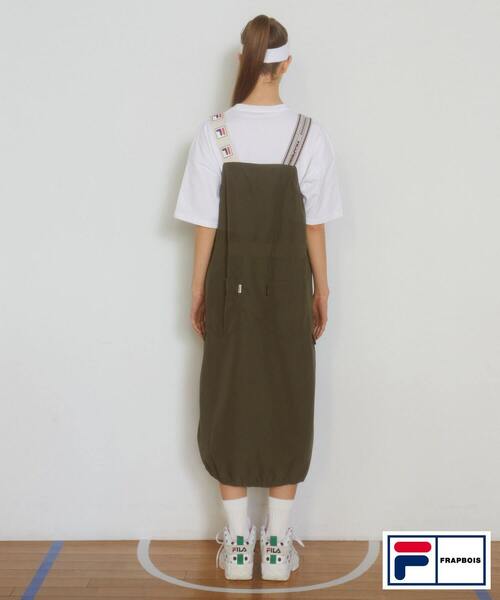 FRAPBOIS（フラボア）の「FILA×FRAPBOISジャンパースカート（ジャンパースカート・レディース・カーキ/ブラック・0/1）」の5枚目の写真