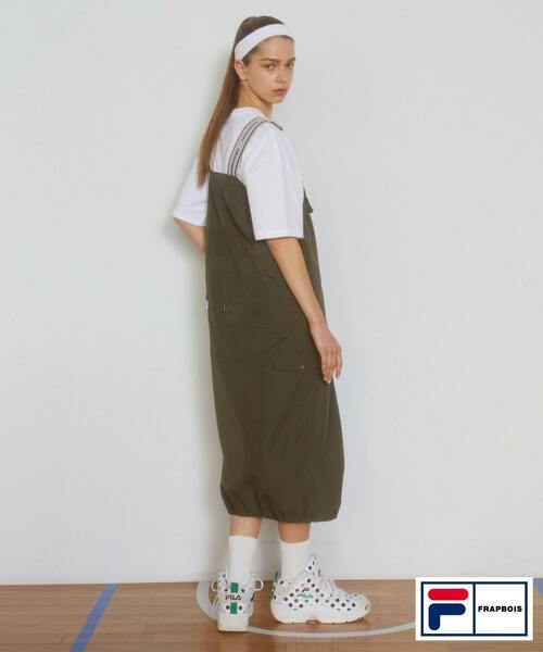 FRAPBOIS（フラボア）の「FILA×FRAPBOISジャンパースカート（ジャンパースカート・レディース・カーキ/ブラック・0/1）」の10枚目の写真