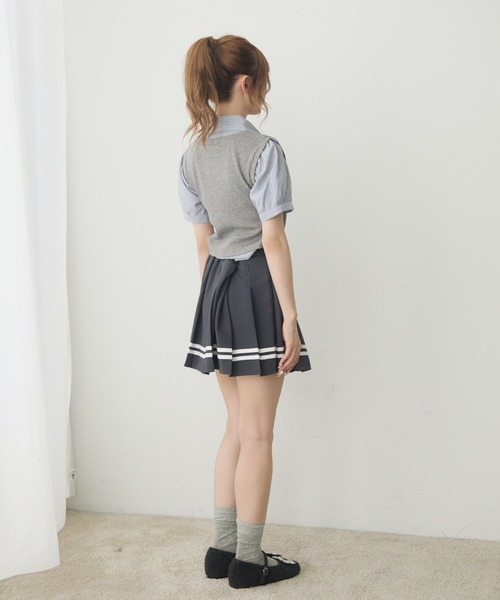 kappa COLLEZIONE ITALIA プリーツスカート セール】ライン入りクラシックプリーツスカート（スカート
