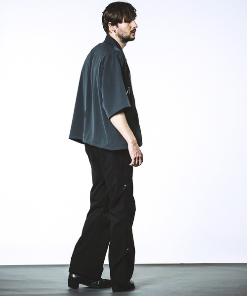 関送込◆Saint Laurent◆ワイドレッグトラウザー リベットワイドレッグトラウザーズ（スラックス）｜NO ID