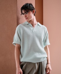 Adoon plain（アドーンプレーン）の「【新色追加】SKIPPER SHORT SLEEVE SUMMER KNIT POLO / スキッパーショートスリーブサマーニットポロ（ポロシャツ）」