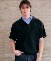 Adoon plain（アドーンプレーン）の「【新色追加】SKIPPER SHORT SLEEVE SUMMER KNIT POLO / スキッパーショートスリーブサマーニットポロ（ポロシャツ）」