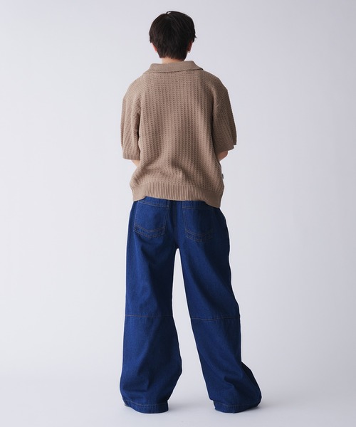 Adoon plain(アドーンプレーン)の「【新色追加】SKIPPER SHORT SLEEVE KNIT POLO / スキッパーショートスリーブニットポロ(ポロシャツ・メンズ・ダークグレー/ベージュ/ブルー/ライトグレー・MEDIUM/LARGE)」の17枚目の写真