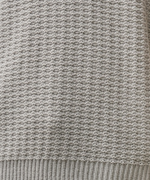 Adoon plain(アドーンプレーン)の「【新色追加】SKIPPER SHORT SLEEVE KNIT POLO / スキッパーショートスリーブニットポロ(ポロシャツ・メンズ・ダークグレー/ベージュ/ブルー/ライトグレー・MEDIUM/LARGE)」の15枚目の写真