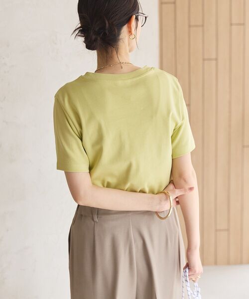 AMERICAN HOLIC(アメリカンホリック)の「きれいめコットンベーシックTシャツ(5分袖)(Tシャツ/カットソー・レディース・ブラック/その他6/ピンク/ホワイト系その他/オフホワイト/チャコールグレー・L/M)」の14枚目の写真